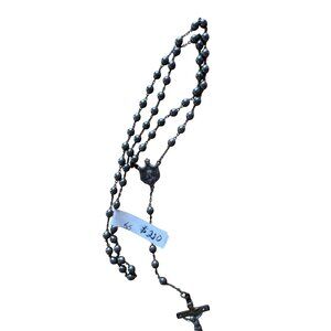 Vintage Sterling Silver Catholic Rosary With Crucifix & Virgin Mary Centerpiece